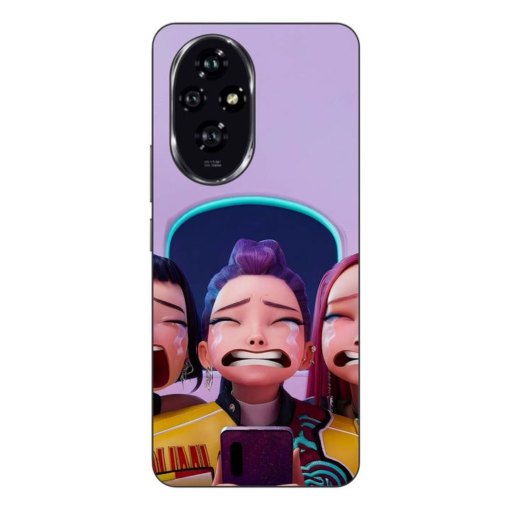 Husa compatibila cu Honor 200 Silicon Gel Tpu Model KPop Demon Hunters Crying Girls