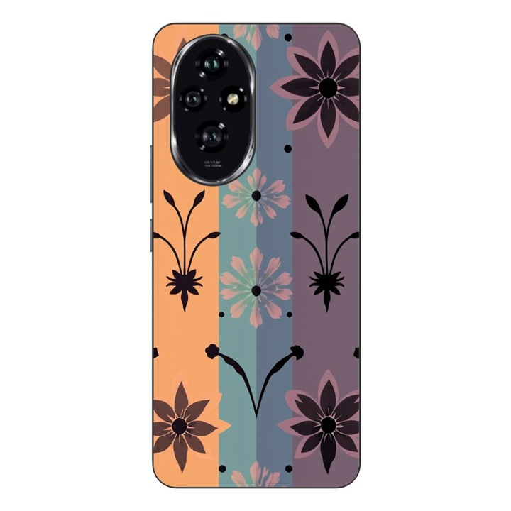 Husa compatibila cu Honor 200 Silicon Gel Tpu Model Vintage Decal Flower