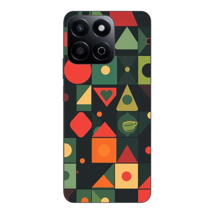 Husa compatibila cu Honor 200 Smart Silicon Gel Tpu Model Retro Shapes