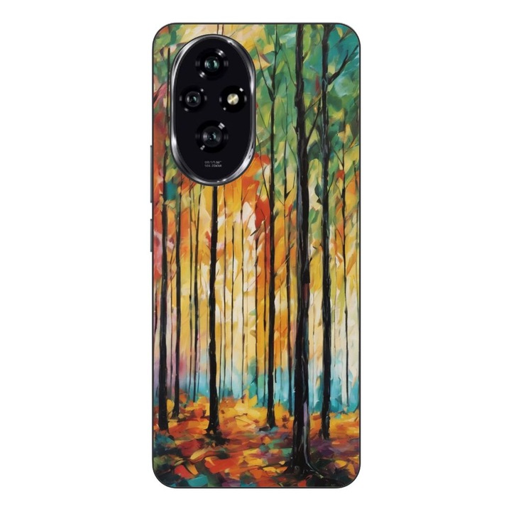 Husa compatibila cu Honor 200 Silicon Gel Tpu Model Colored Forest Art