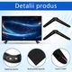 Két darabos univerzális TV-állvány, állítható lábakkal vagy rögzítőtalppal, alkalmas 32, 40, 49, 50 és 55 hüvelykes LCD/LED televíziókhoz, beleértve a Samsung, LG, TCL, Vizio és más népszerű márkákat, fekete