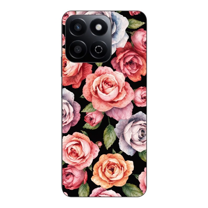 Husa compatibila cu Honor 200 Smart Silicon Gel Tpu Model Colorfull Roses Pattern