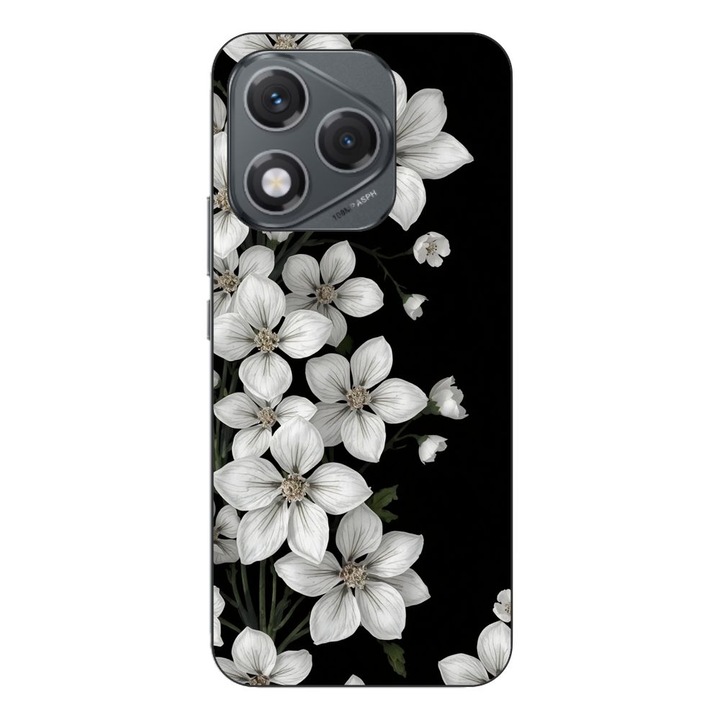 Husa compatibila cu Honor 400 Lite Silicon Gel Tpu Model Pure White Flowers
