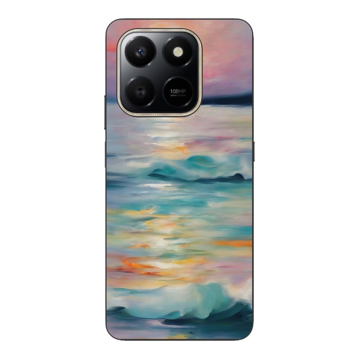 Husa compatibila cu Honor X7d Silicon Gel Tpu Model Watercolor Sea View