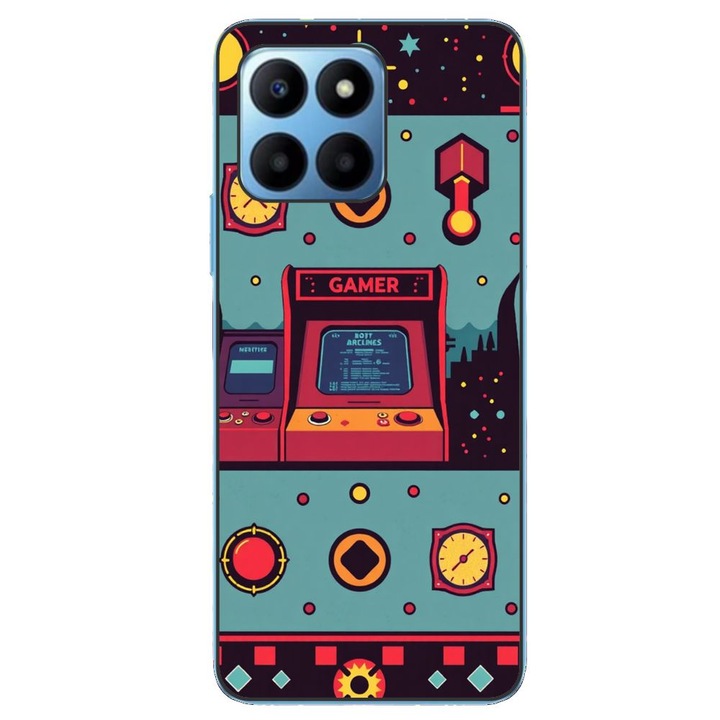 Husa compatibila cu Honor 70 Lite Silicon Gel Tpu Model Gamer Arcade Room