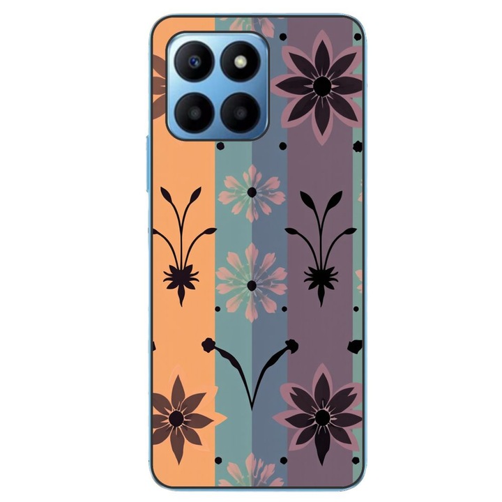 Husa compatibila cu Honor 70 Lite Silicon Gel Tpu Model Vintage Decal Flower