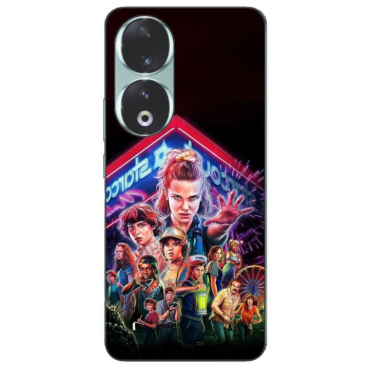 Husa compatibila cu Honor 90 5G Silicon Gel Tpu Model Stranger Things All Team