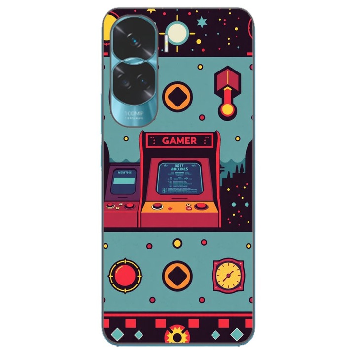 Husa compatibila cu Honor 90 Lite 5G Silicon Gel Tpu Model Gamer Arcade Room