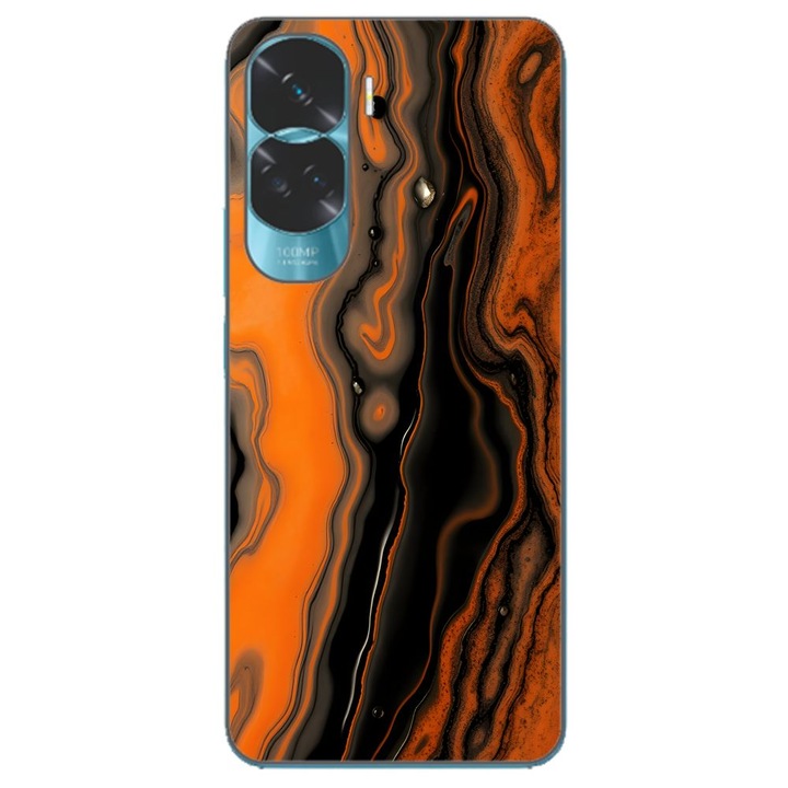 Husa compatibila cu Honor 90 Lite 5G Silicon Gel Tpu Model Metallic Lava Flow Pattern