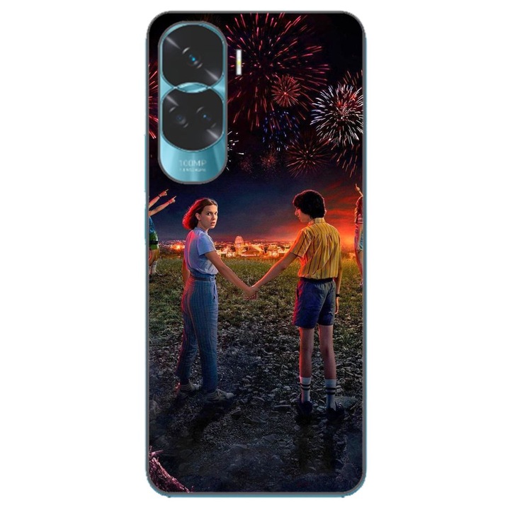 Husa compatibila cu Honor 90 Lite 5G Silicon Gel Tpu Model Stranger Things Fireworks