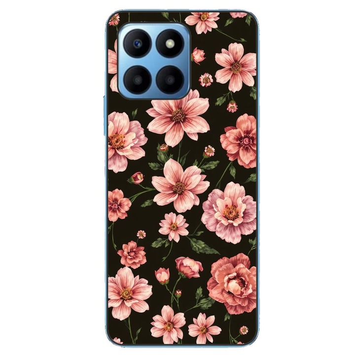 Husa compatibila cu Honor 70 Lite Silicon Gel Tpu Model Pink Spring Flowers
