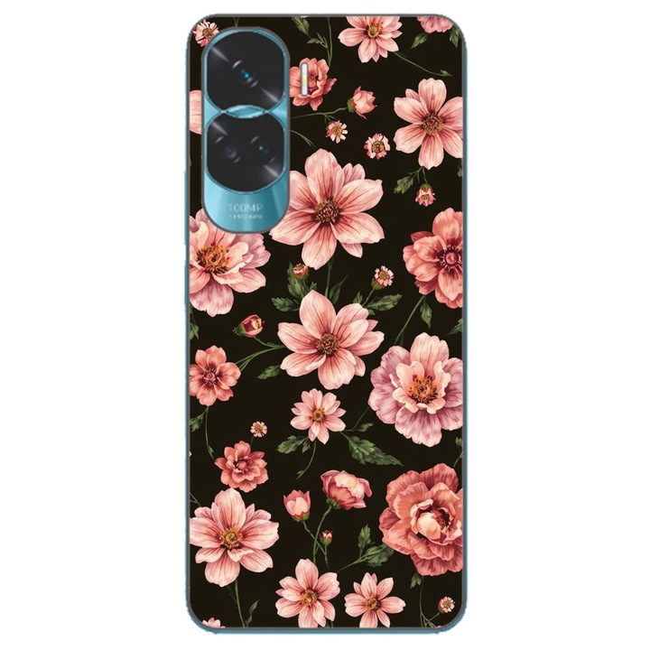 Husa compatibila cu Honor 90 Lite 5G Silicon Gel Tpu Model Pink Spring Flowers