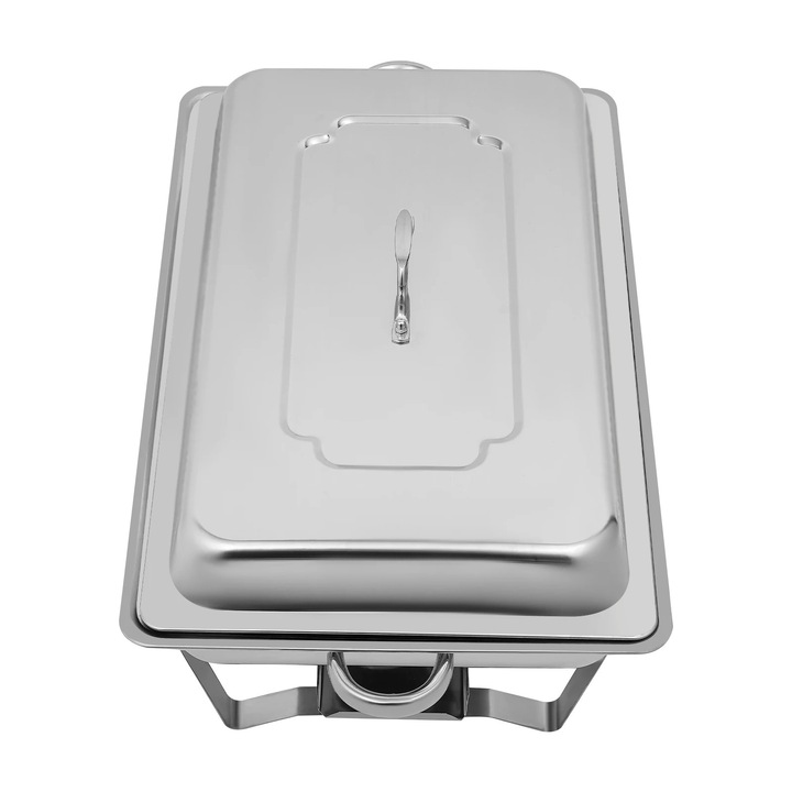 Vas cald freestanding, Chafing Dish 9 L, inox, argintiu, 62x34x31 cm