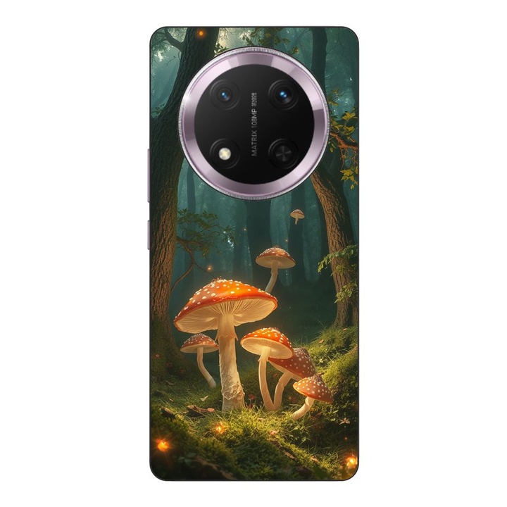 Husa compatibila cu Honor Magic7 Lite Silicon Gel Tpu Model Glowing Magical Mushrooms