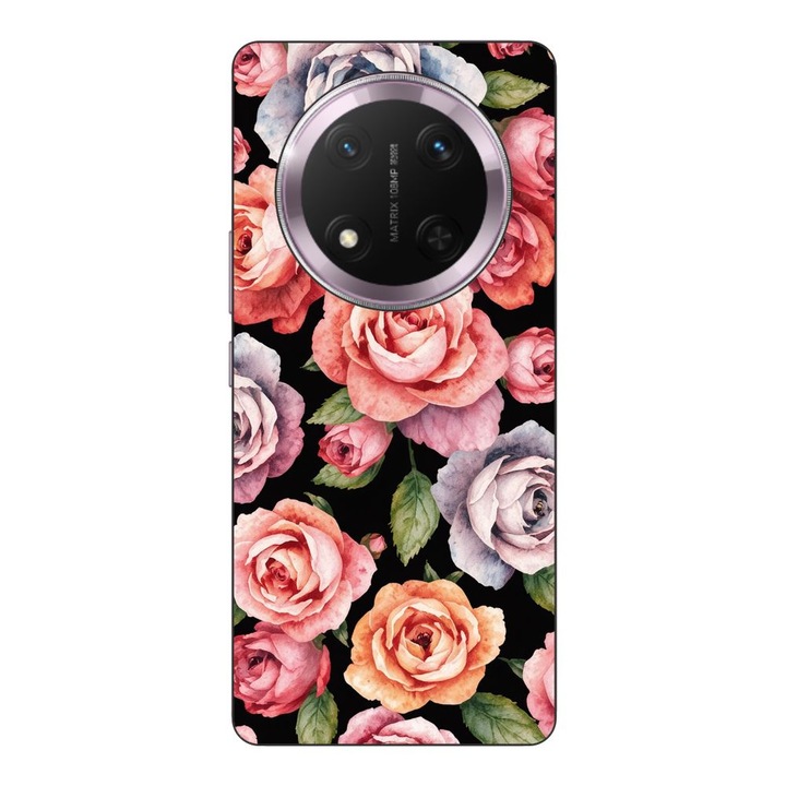 Husa compatibila cu Honor Magic7 Lite Silicon Gel Tpu Model Colorfull Roses Pattern