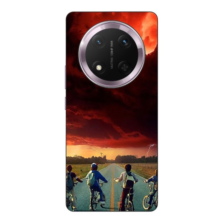 Husa compatibila cu Honor Magic7 Lite Silicon Gel Tpu Model Stranger Things Red Sky