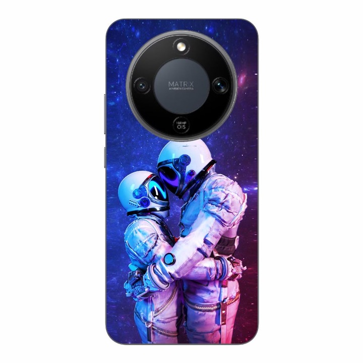 Husa compatibila cu Honor Magic8 Lite Silicon Gel Tpu Model Astronauts Couple
