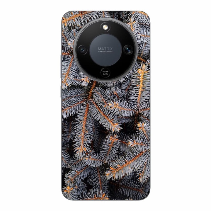 Husa compatibila cu Honor Magic8 Lite Silicon Gel Tpu Model Crengi de Brad