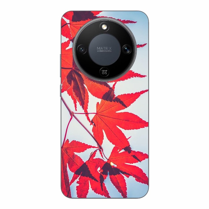 Husa compatibila cu Honor Magic8 Lite Silicon Gel Tpu Model Frunze de toamna