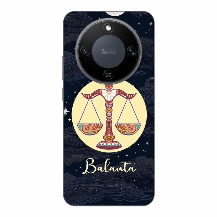 Husa compatibila cu Honor Magic8 Lite Silicon Gel Tpu Model Horoscop Balanta