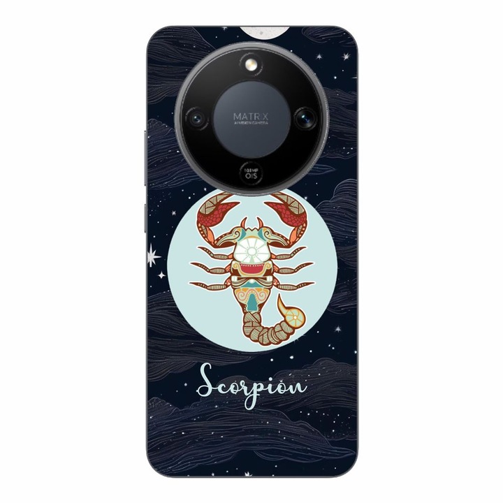 Husa compatibila cu Honor Magic8 Lite Silicon Gel Tpu Model Horoscop Scorpion