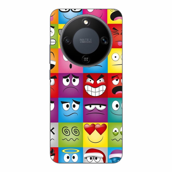 Husa compatibila cu Honor Magic8 Lite Silicon Gel Tpu Model Funny Faces