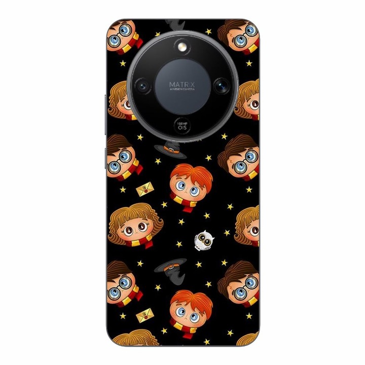 Husa compatibila cu Honor Magic8 Lite Silicon Gel Tpu Model Harry Potter Pattern Negru