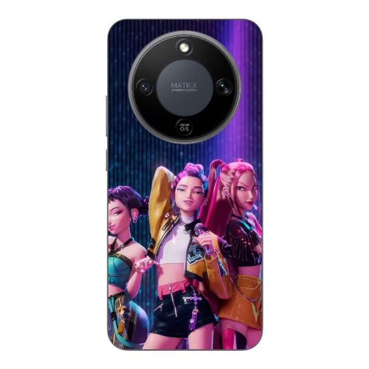 Husa compatibila cu Honor Magic8 Lite Silicon Gel Tpu Model KPop Demon Hunters Rumi Mira Zoey on Scene