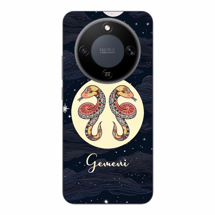 Husa compatibila cu Honor Magic8 Lite Silicon Gel Tpu Model Horoscop Gemeni