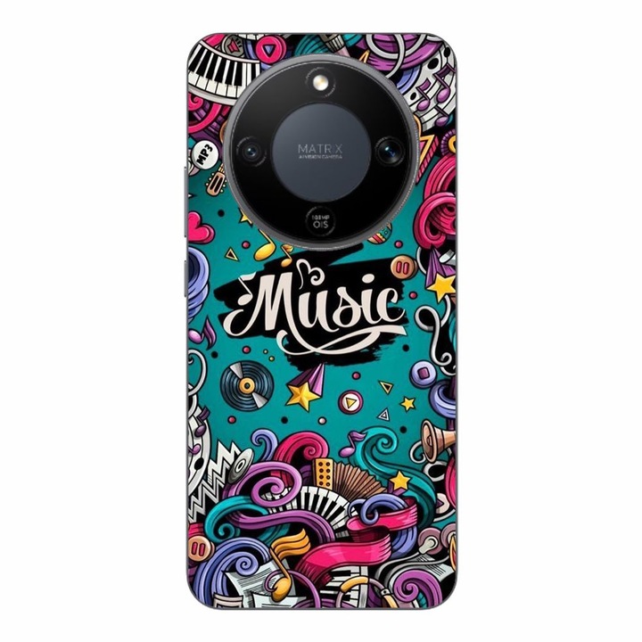 Husa compatibila cu Honor Magic8 Lite Silicon Gel Tpu Model Pop Art Music