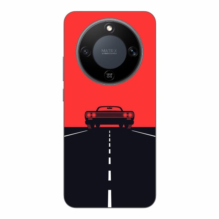 Husa compatibila cu Honor Magic8 Lite Silicon Gel Tpu Model Red Sky Muscle Car