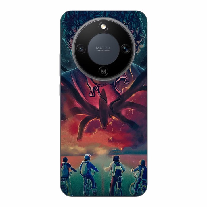 Husa compatibila cu Honor Magic8 Lite Silicon Gel Tpu Model Stranger Things Cartoon