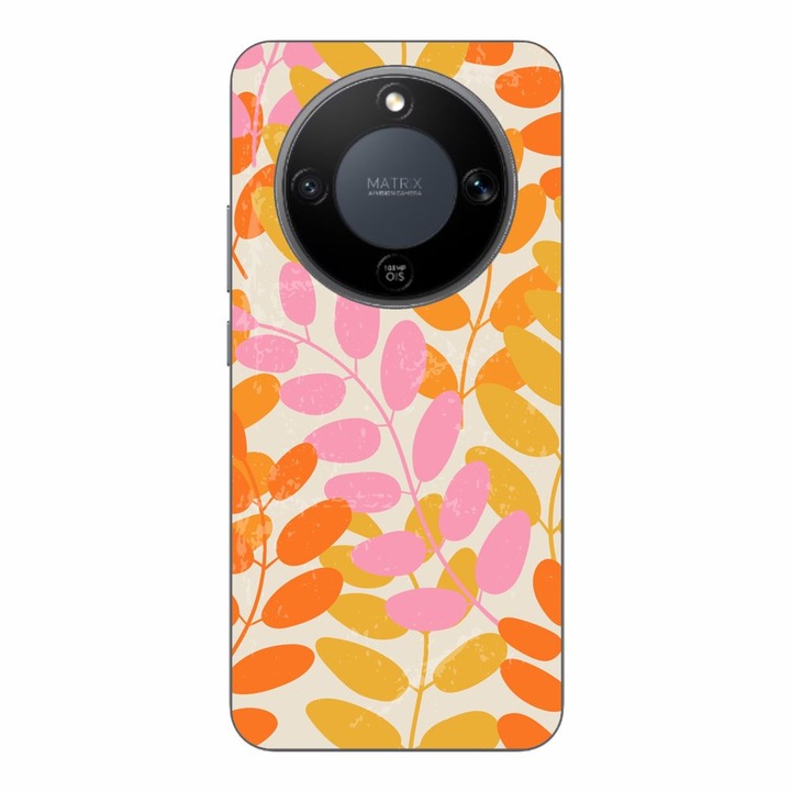 Husa compatibila cu Honor Magic8 Lite Silicon Gel Tpu Model Summer Leaves