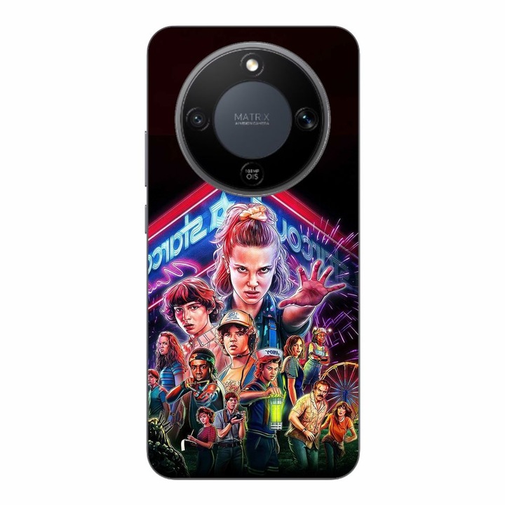 Husa compatibila cu Honor Magic8 Lite Silicon Gel Tpu Model Stranger Things All Team