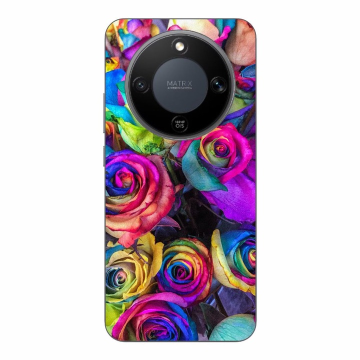 Husa compatibila cu Honor Magic8 Lite Silicon Gel Tpu Model Trandafiri Colorati