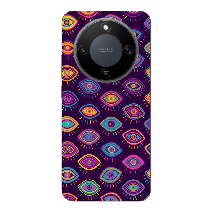 Husa compatibila cu Honor Magic8 Lite Silicon Gel Tpu Model Tribal Eyes