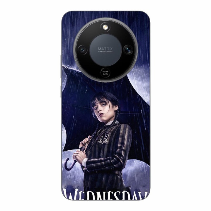 Husa compatibila cu Honor Magic8 Lite Silicon Gel Tpu Model Wednesday Umbrella