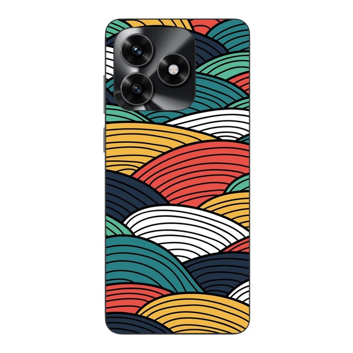 Husa compatibila cu Honor X5c Plus Silicon Gel Tpu Model Abstract Striped Peaks