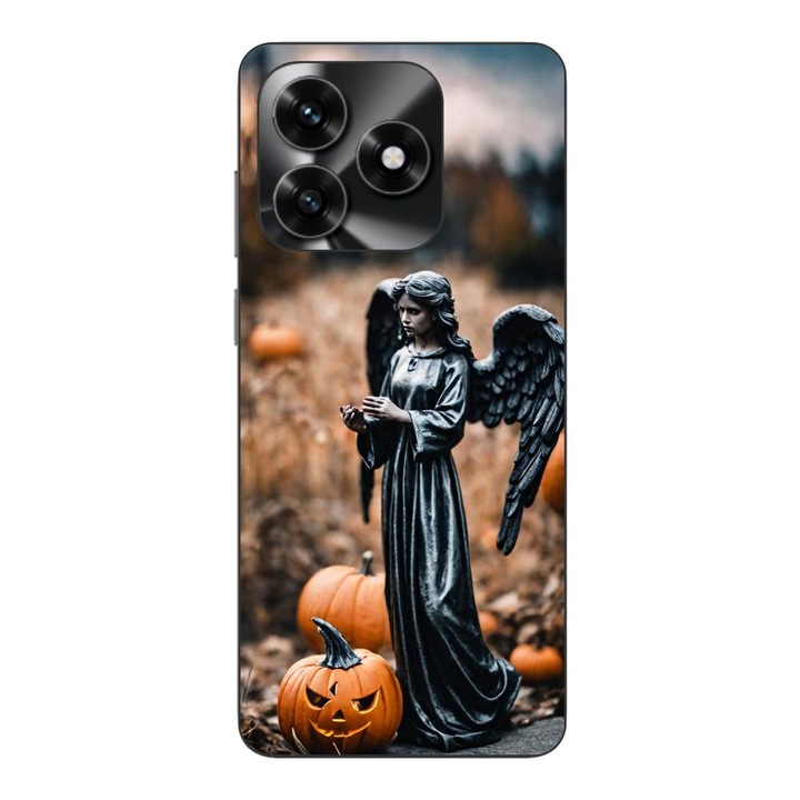 Husa compatibila cu Honor X5c Plus Silicon Gel Tpu Model Halloween Dovleacul Ingerului
