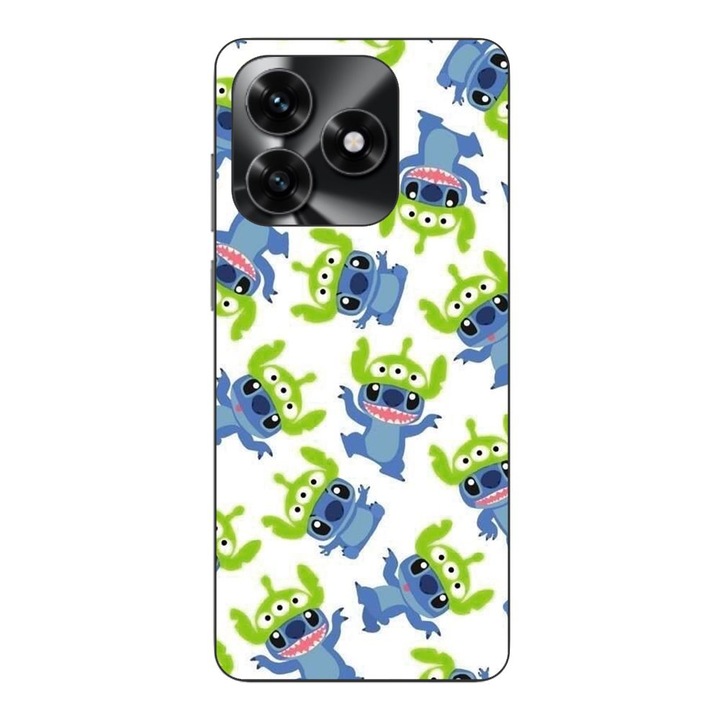 Husa compatibila cu Honor X5c Plus Silicon Gel Tpu Model Stitch Pattern With Green Alien