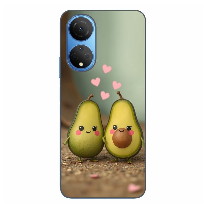 Husa compatibila cu Honor X7 Silicon Gel Tpu Model Kawaii Avocados in Love