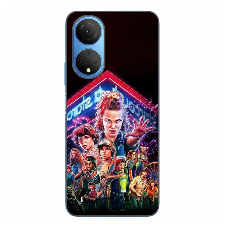 Husa compatibila cu Honor X7 Silicon Gel Tpu Model Stranger Things All Team