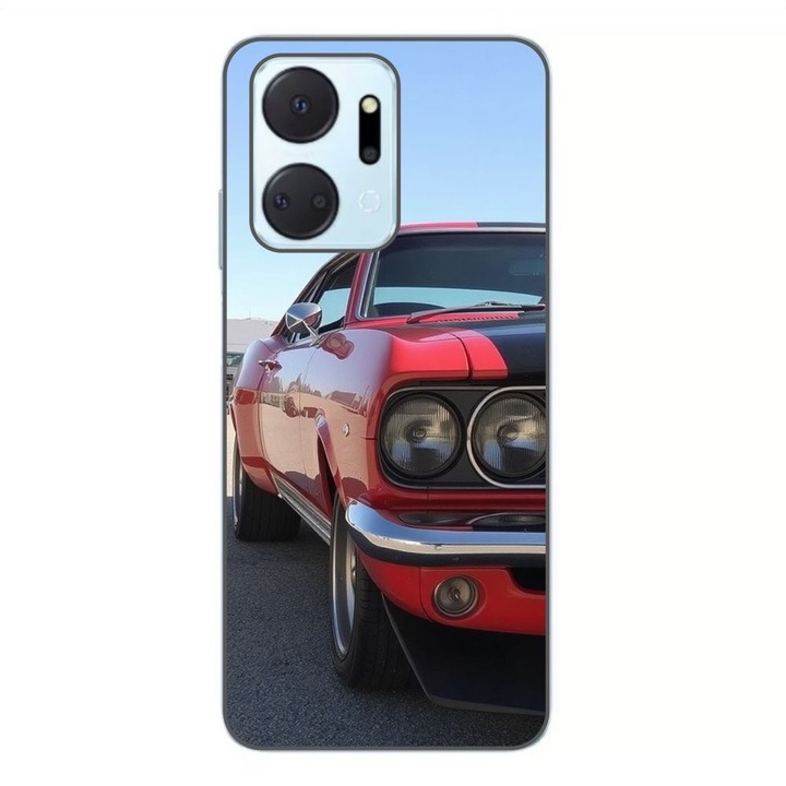 Husa compatibila cu Honor X7a Silicon Gel Tpu Model Red Muscle Car