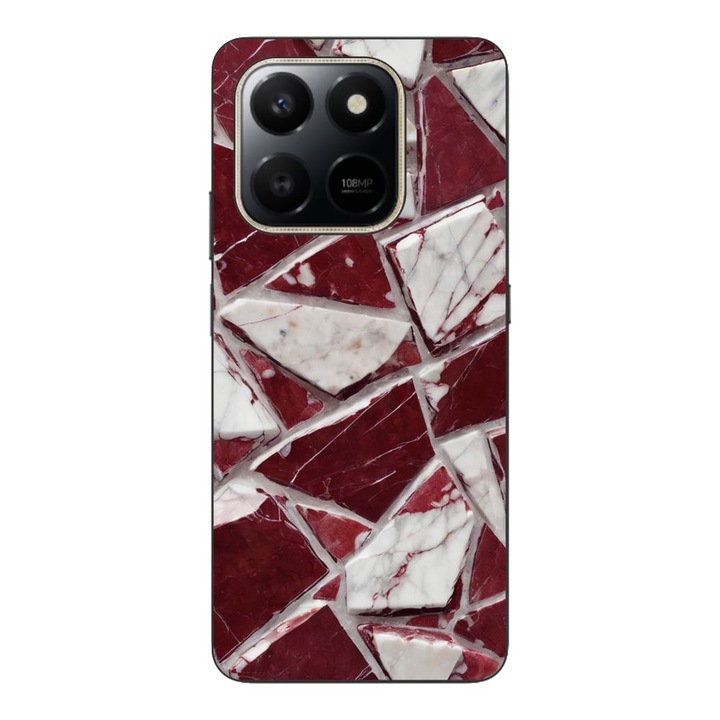 Husa compatibila cu Honor X7d Silicon Gel Tpu Model Broken Glass Red Blood