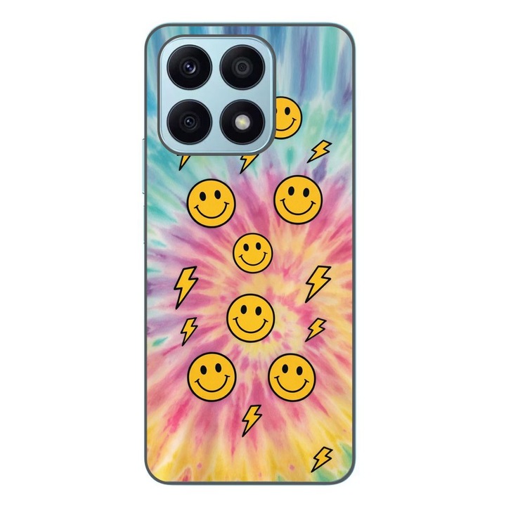 Husa compatibila cu Honor X8a Silicon Gel Tpu Model Retro Smiley Faces