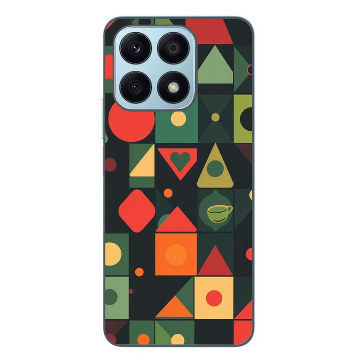 Husa compatibila cu Honor X8a Silicon Gel Tpu Model Retro Shapes