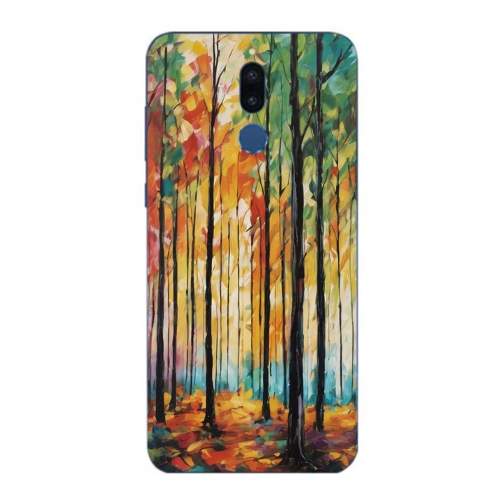 Husa compatibila cu Huawei Mate 10 Lite Silicon Gel Tpu Model Colored Forest Art