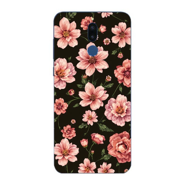 Husa compatibila cu Huawei Mate 10 Lite Silicon Gel Tpu Model Pink Spring Flowers
