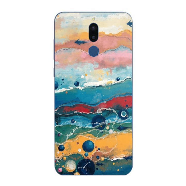 Husa compatibila cu Huawei Mate 10 Lite Silicon Gel Tpu Model Painted Waterworld