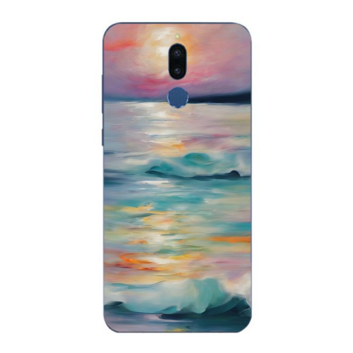 Husa compatibila cu Huawei Mate 10 Lite Silicon Gel Tpu Model Watercolor Sea View